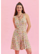 Thin Strap Button Detailed Beige Summer Jumpsuit 4568